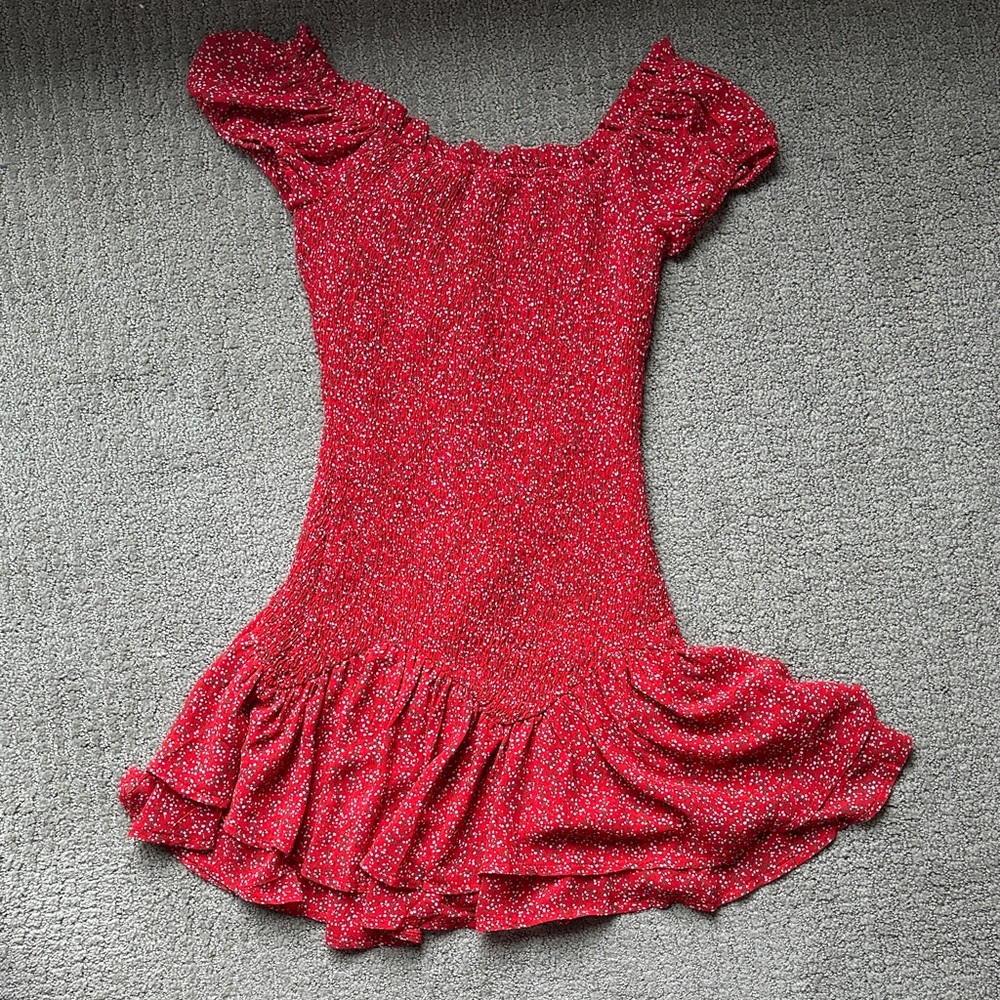 Princess Polly Red Speckled Kids Dress